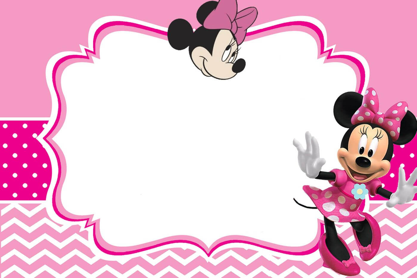 Minnie Mouse Invitation Card Design | Mickey Mouse Throughout Minnie Mouse Card Templates