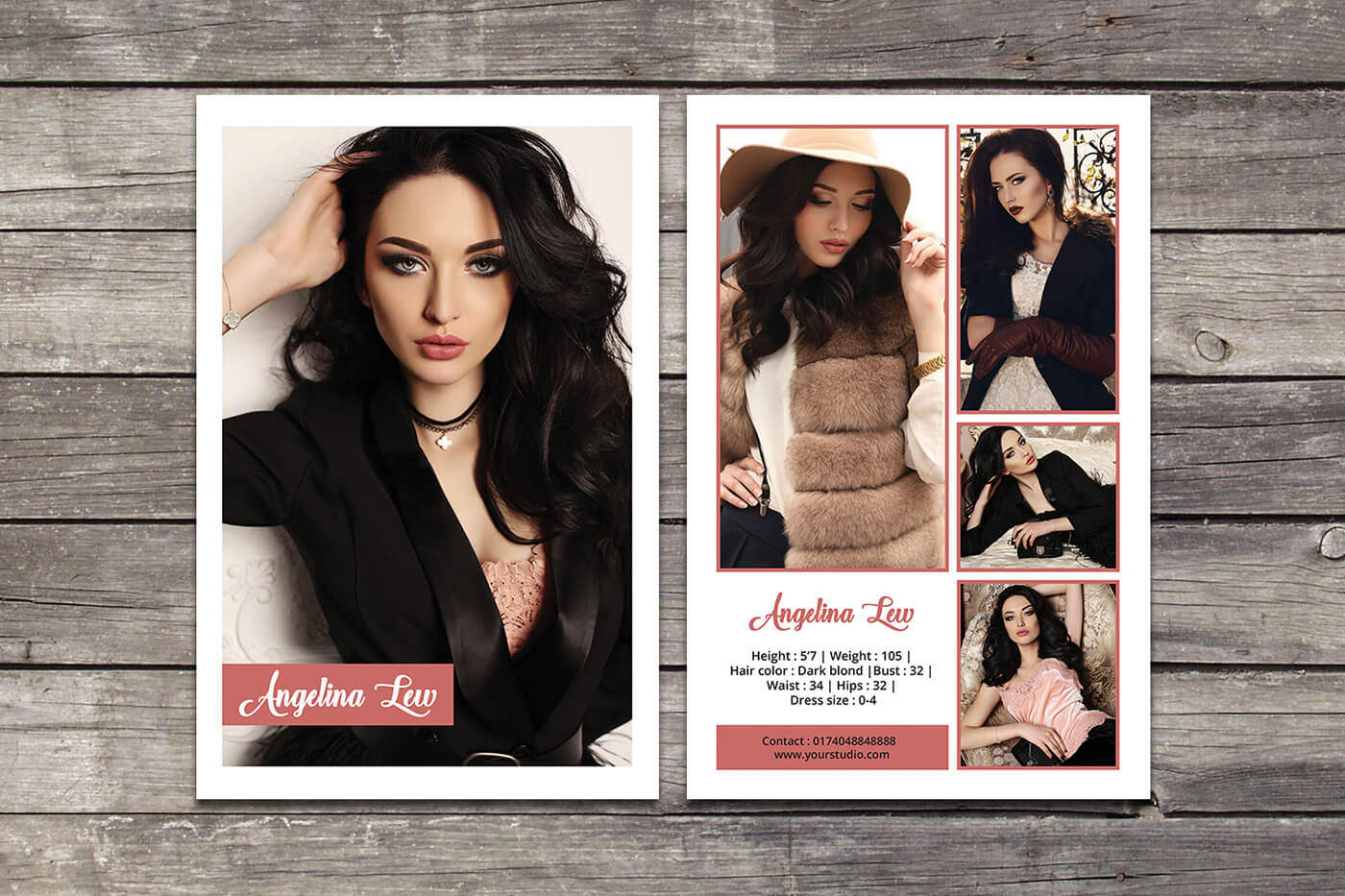 Model Comp Card On Behance With Regard To Free Model Comp Card Template