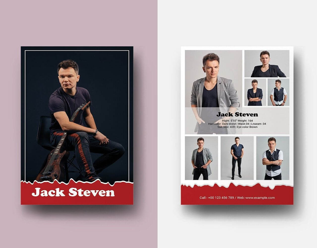 Model Comp Card Template | Fashion Modeling Comp Card Regarding Comp Card Template Download
