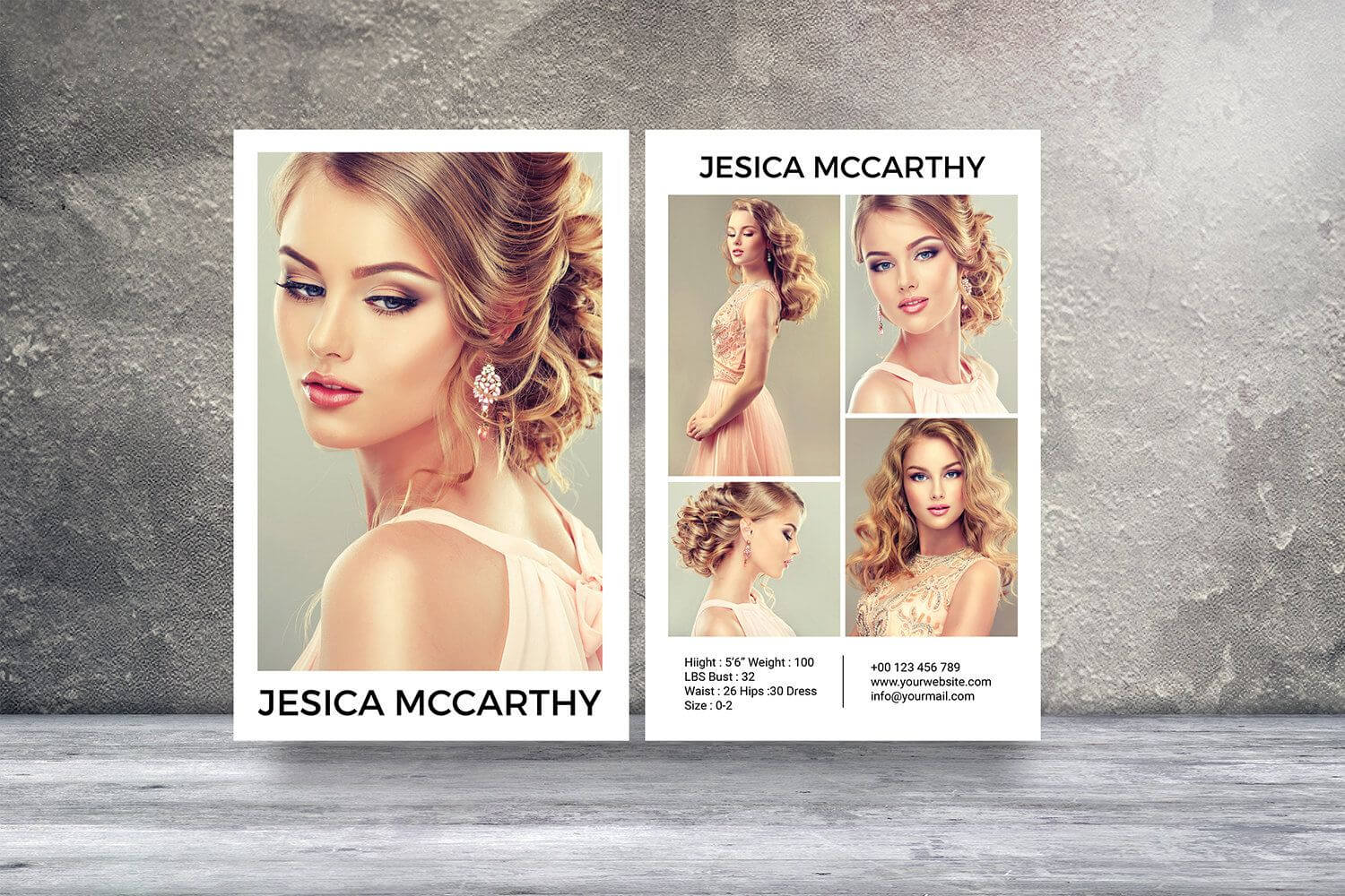 Modeling Comp Card | Fashion Model Comp Card Template For Model Comp Card Template Free