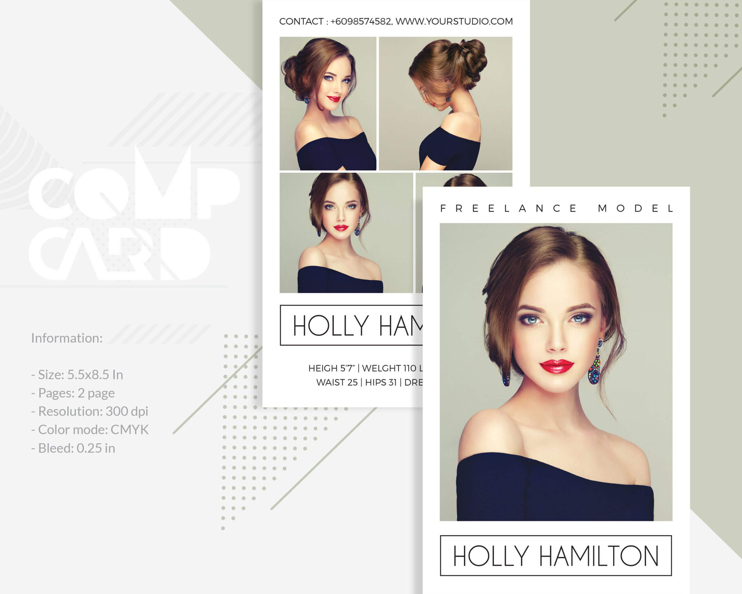 Modeling Comp Card | Fashion Model Comp Card Template Regarding Comp Card Template Psd