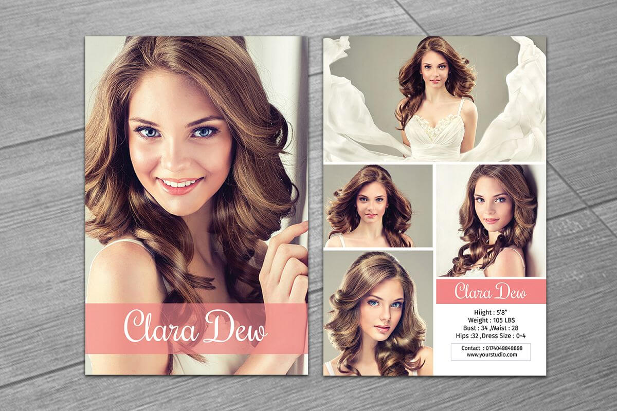 Modeling Comp Card Template, Ms Word & Photoshop Template For Free Zed Card Template