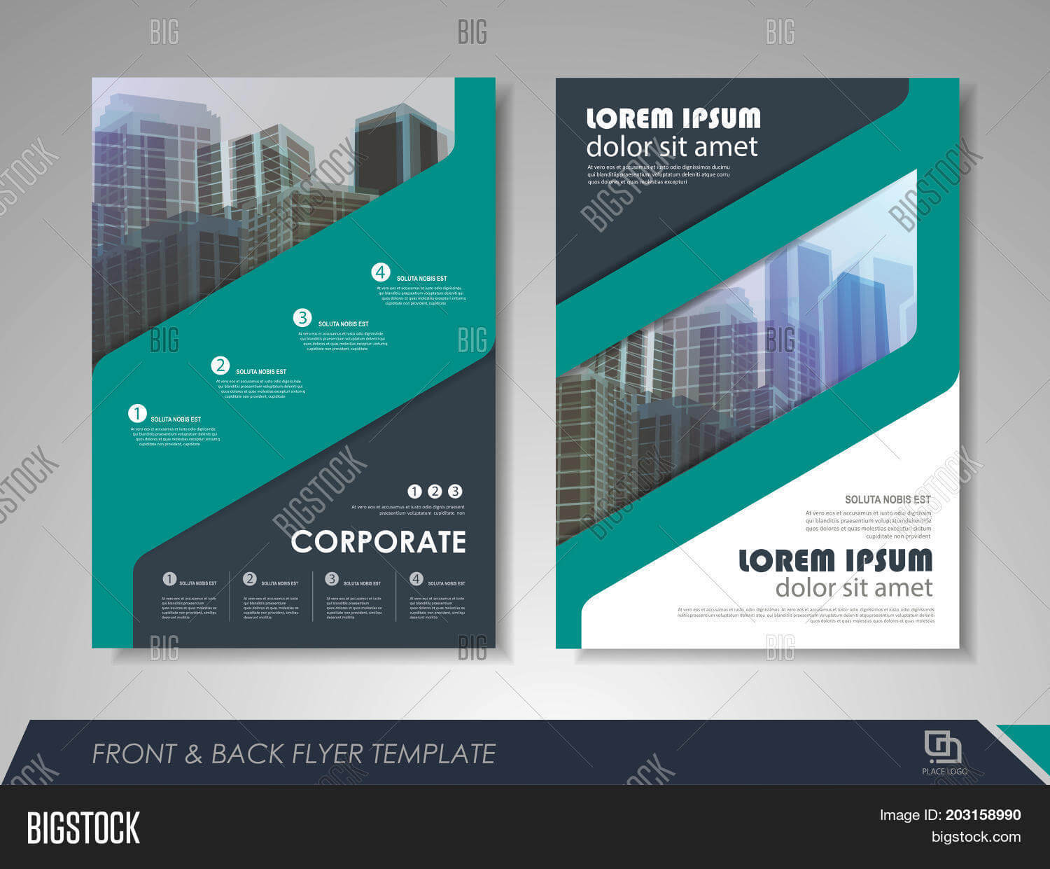Modern Blue Brochure Vector & Photo (Free Trial) | Bigstock Within Technical Brochure Template