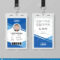 Modern Blue Id Card Design Template Stock Vector for Company Id Card Design Template