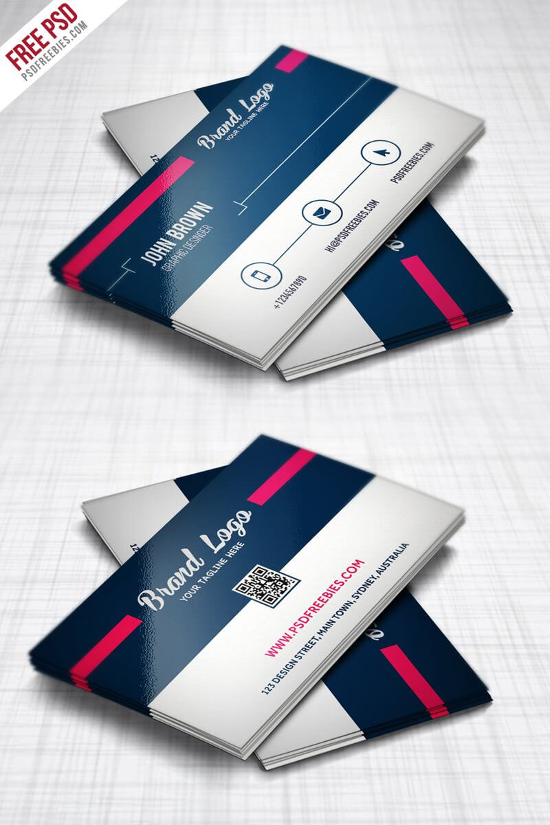 Modern Business Card Design Template Free Psd | Modern In Professional Business Card Templates Free Download