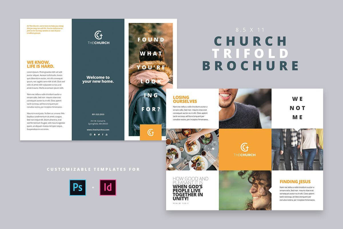 Modern Church Trifold Brochure ~ Brochure Templates In Welcome Brochure Template