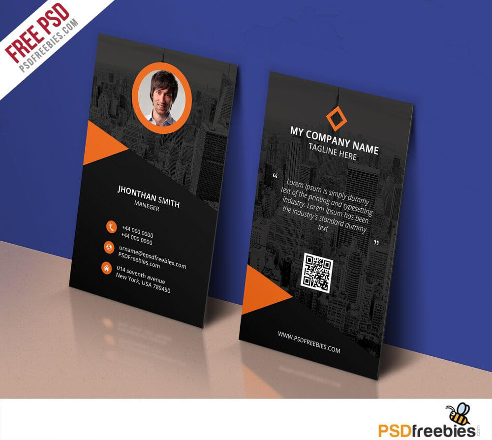 Modern Corporate Business Card Template Free Psd | Free In Free Psd Visiting Card Templates Download
