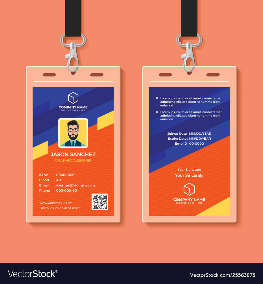 Modern Graphic Id Card Design Template Within Company Id Card Design Template