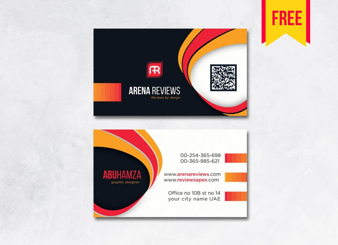 Modern Professional Business Card – Free Download | Arenareviews In Visiting Card Illustrator Templates Download