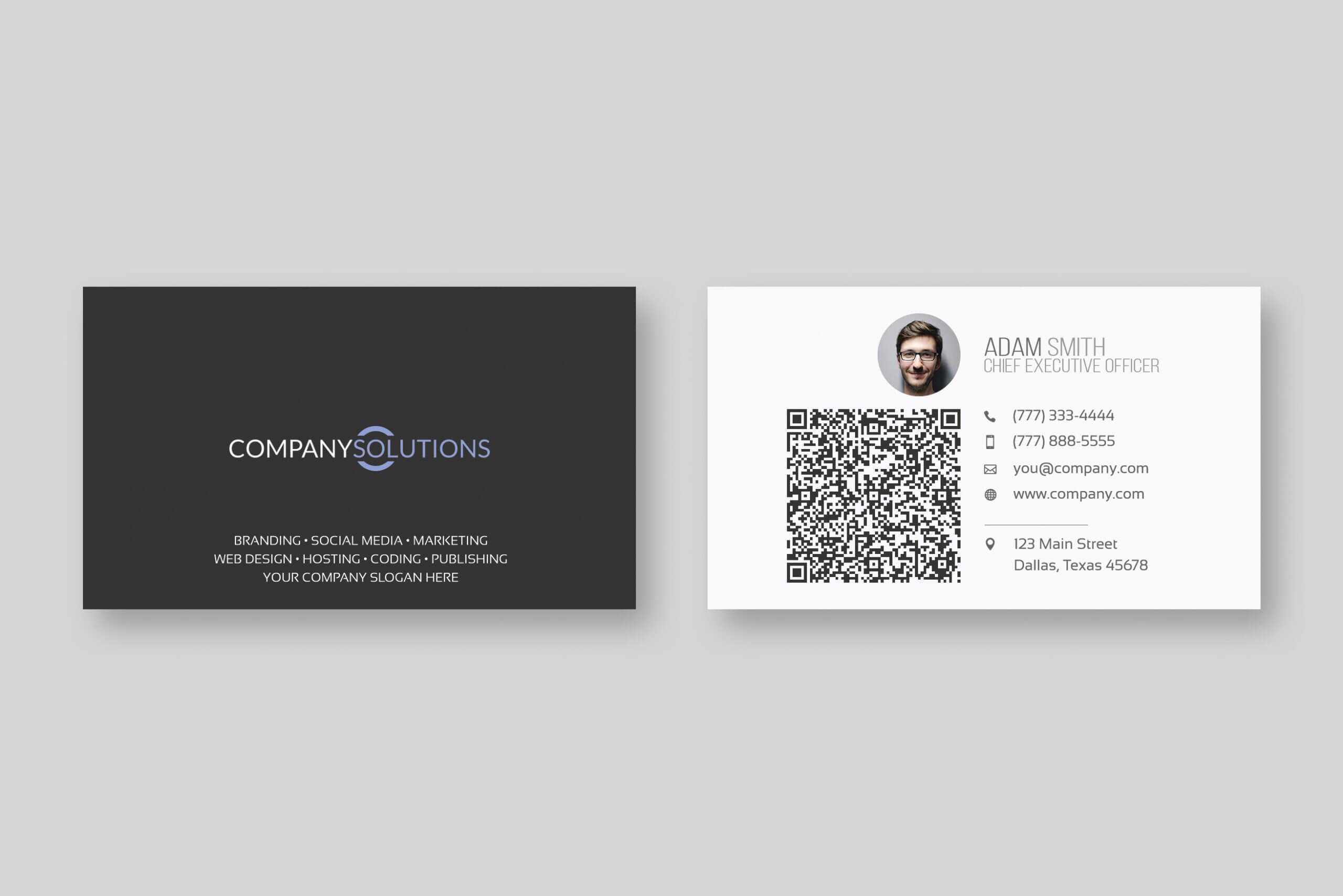 Modern Qr Code Business Card Template For Qr Code Business Card Template