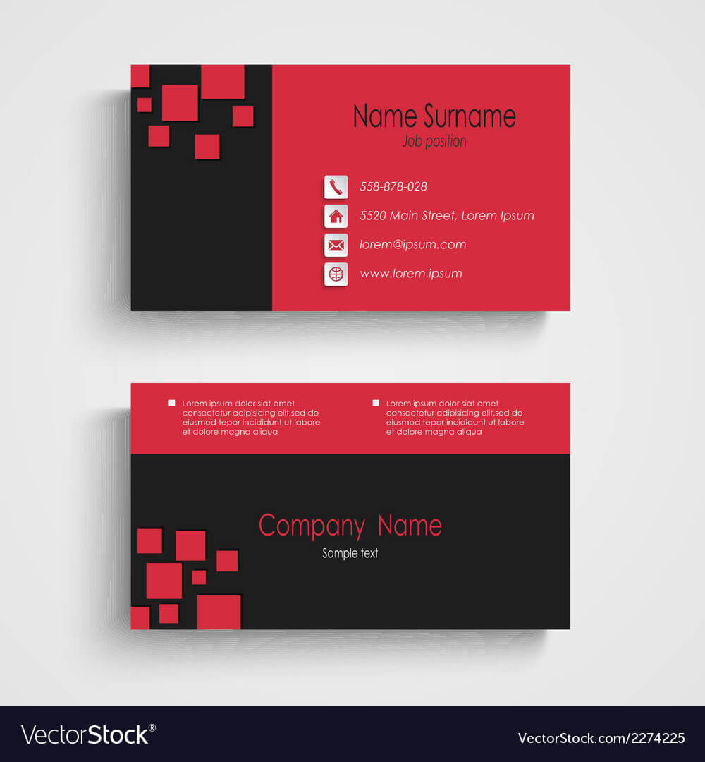 Modern Sample Business Card Template In Advertising Card Template