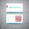 Modern Simple Light Business Card Template With Big Qr Code In Qr Code Business Card Template