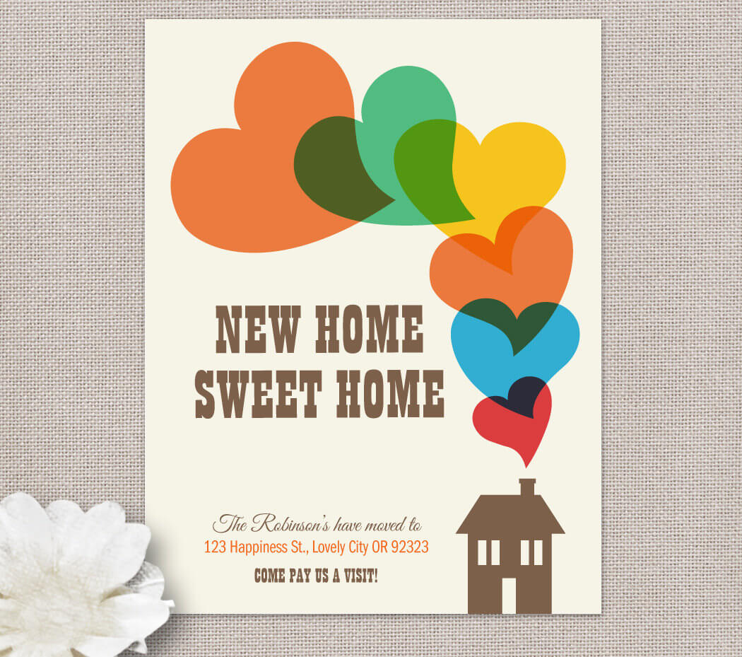 Moving Home Cards Template ] – Change Of Address New House Intended For Moving Home Cards Template