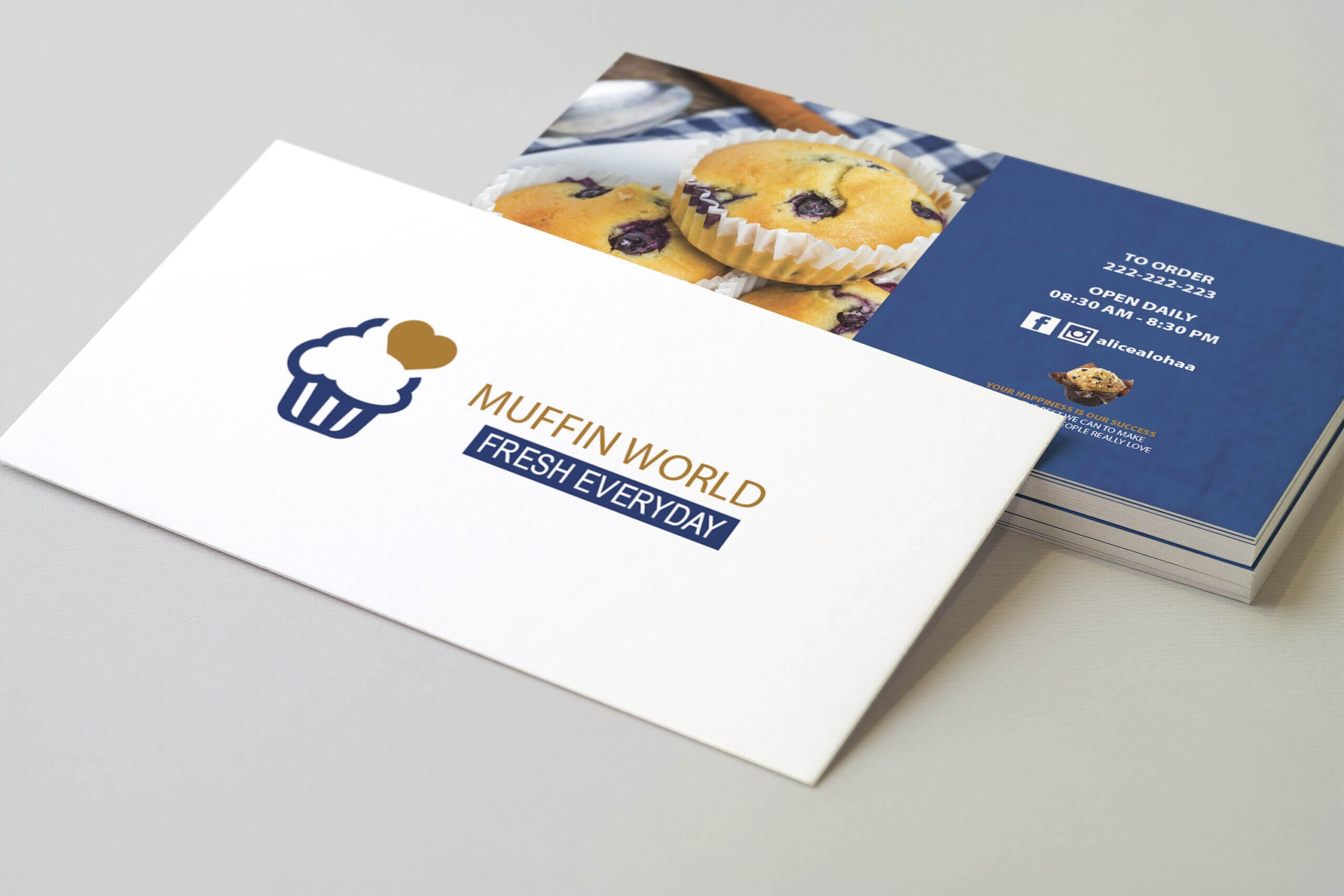 Muffin World Business Card Template #cake#bakers#restaurants With Cake Business Cards Templates Free