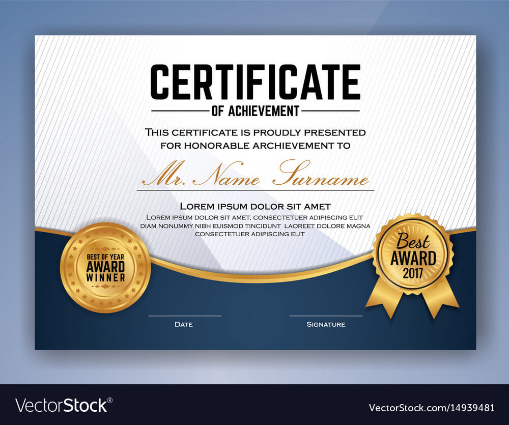 Multipurpose Professional Certificate Template In Professional Award Certificate Template