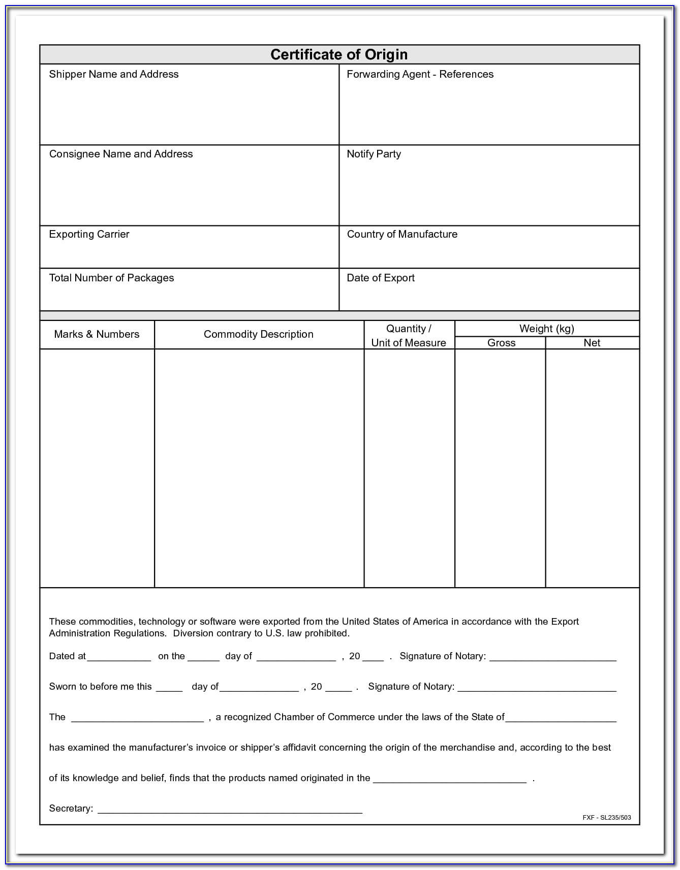 Nafta Certificate Of Origin Blank Form – Form : Resume Intended For Nafta Certificate Template