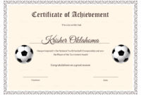 National Youth Football Certificate Template with Football Certificate Template