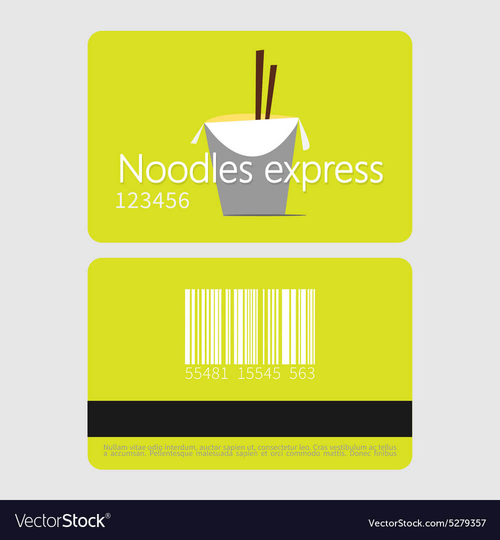 Noodles Restaurant Template Loyalty Card Design With Loyalty Card Design Template