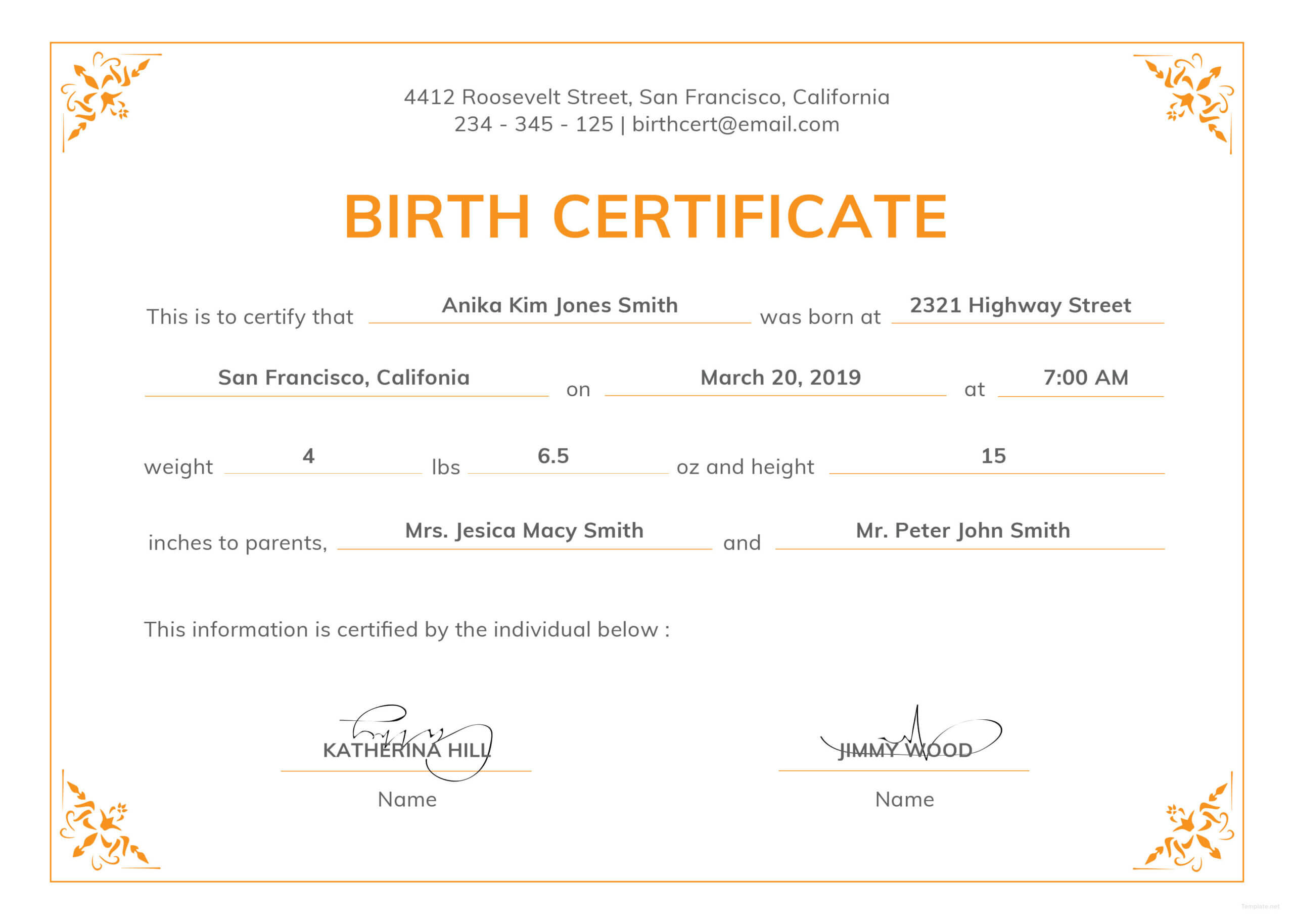 Official Blank Birth Certificate Template – Topa Within Birth Certificate Template Uk