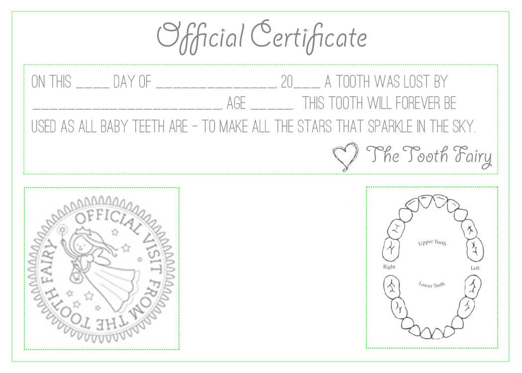 Official "tooth Fairy" Certificate :) | Tooth Fairy, Tooth Throughout Free Tooth Fairy Certificate Template