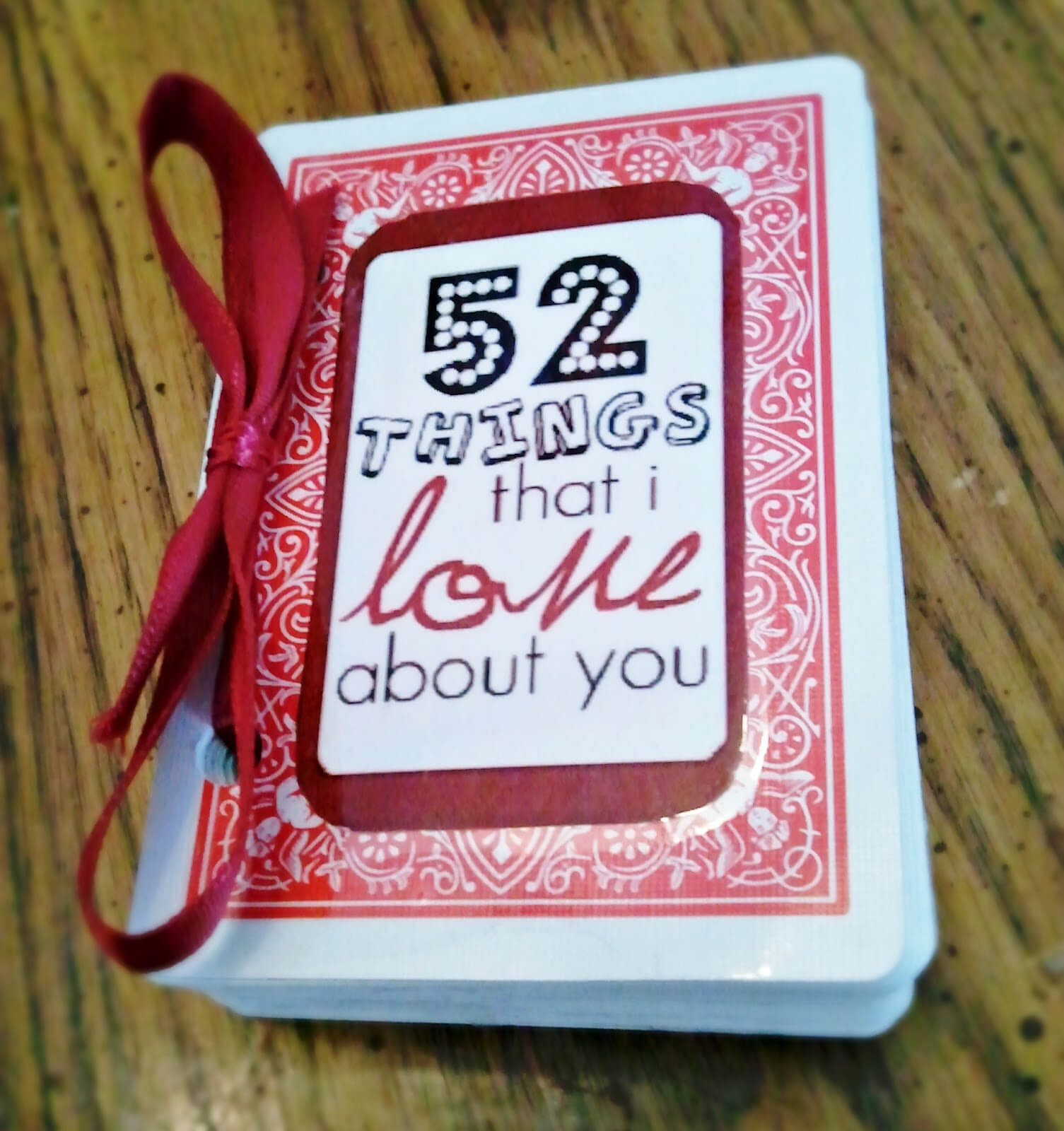 On A Cold Day: 52 Things I Love About You For 52 Things I Love About You Deck Of Cards Template