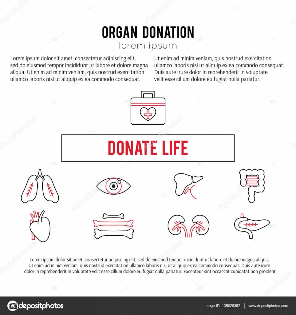 Organ Donation Template — Stock Vector © Julia Khimich Throughout Organ Donor Card Template