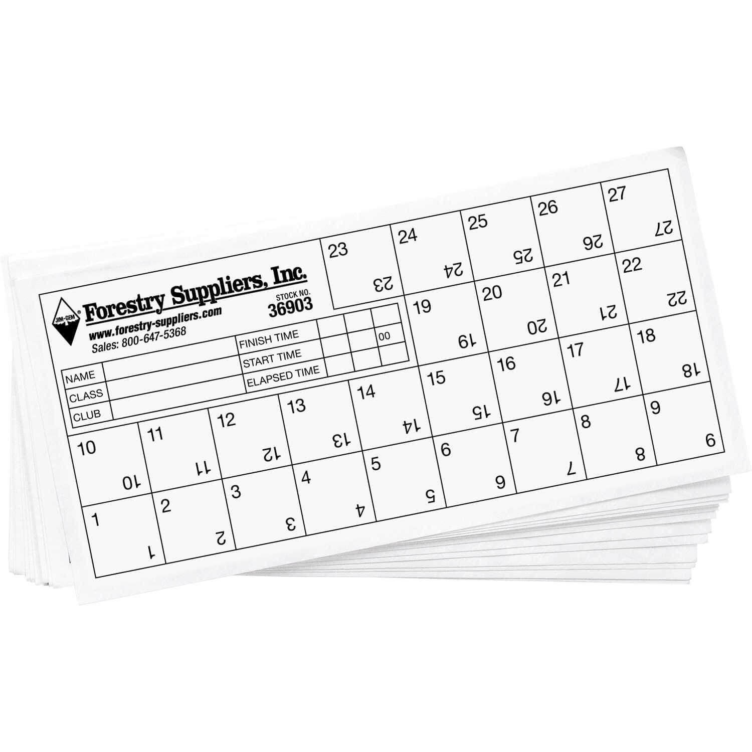 Orienteering Control Cards, Pack Of 25 | Forestry Suppliers Regarding Orienteering Control Card Template