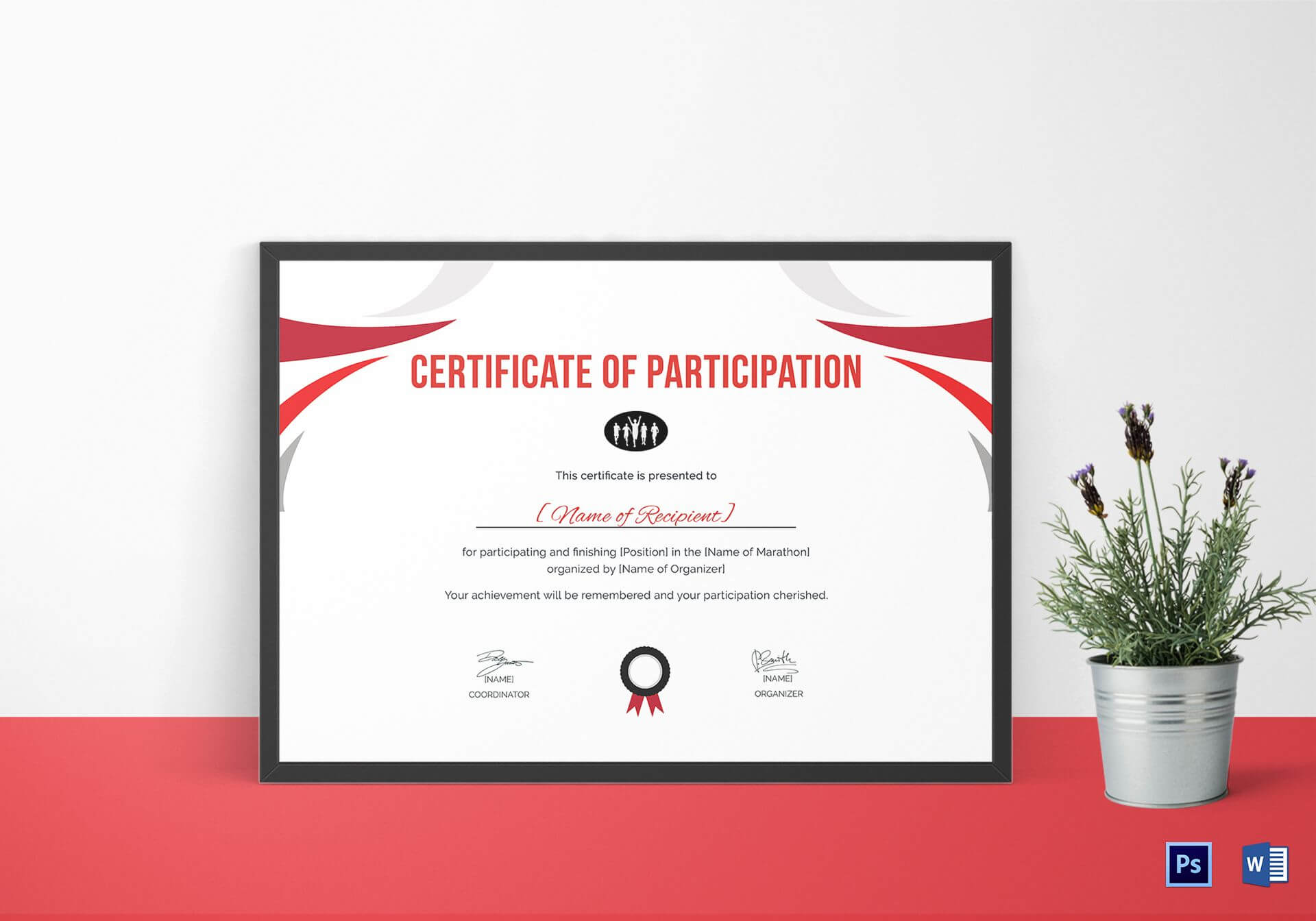 Participation Certificate For Running Template Throughout Running Certificates Templates Free