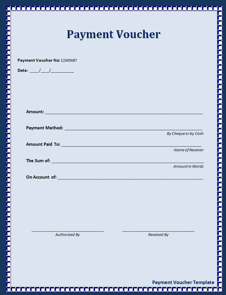 Payment Voucher Template | Free Printable Word Templates, Inside Certificate Of Payment Template