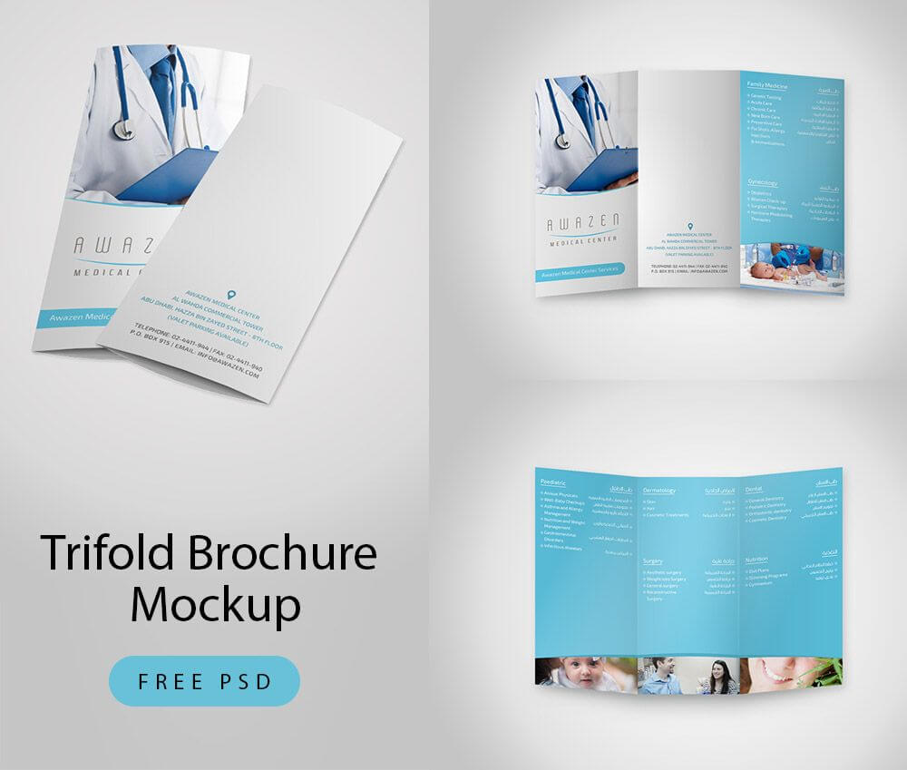 P>Download Trifold Brochure Mockup Free Psd. This A4 Trifold Regarding Single Page Brochure Templates Psd