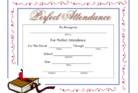 Perfect Attendance Certificate - Download A Free Template throughout Perfect Attendance Certificate Free Template