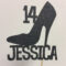 Personalise This Glitter Card Cake Topper In A High Heel Regarding High Heel Shoe Template For Card