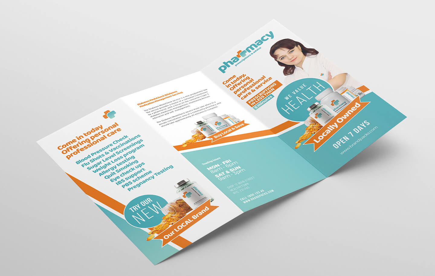 Pharmacy Tri Fold Brochure Template – Psd, Ai & Vector Within Pharmacy Brochure Template Free
