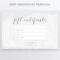 Photography Gift Certificate Template – Psd 4X6 – Editable With Regard To Photoshoot Gift Certificate Template