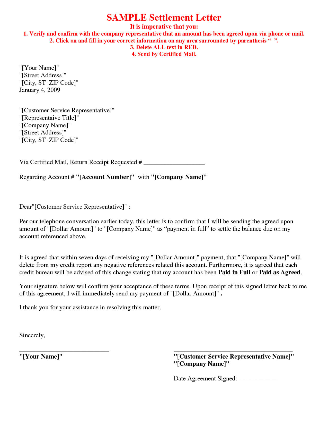 Picture {5} Of {17} – Debt Settlement Agreement Letter Intended For Ppi Claim Letter Template For Credit Card