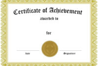 Pin On Card Templates inside Certificate Of Accomplishment Template Free