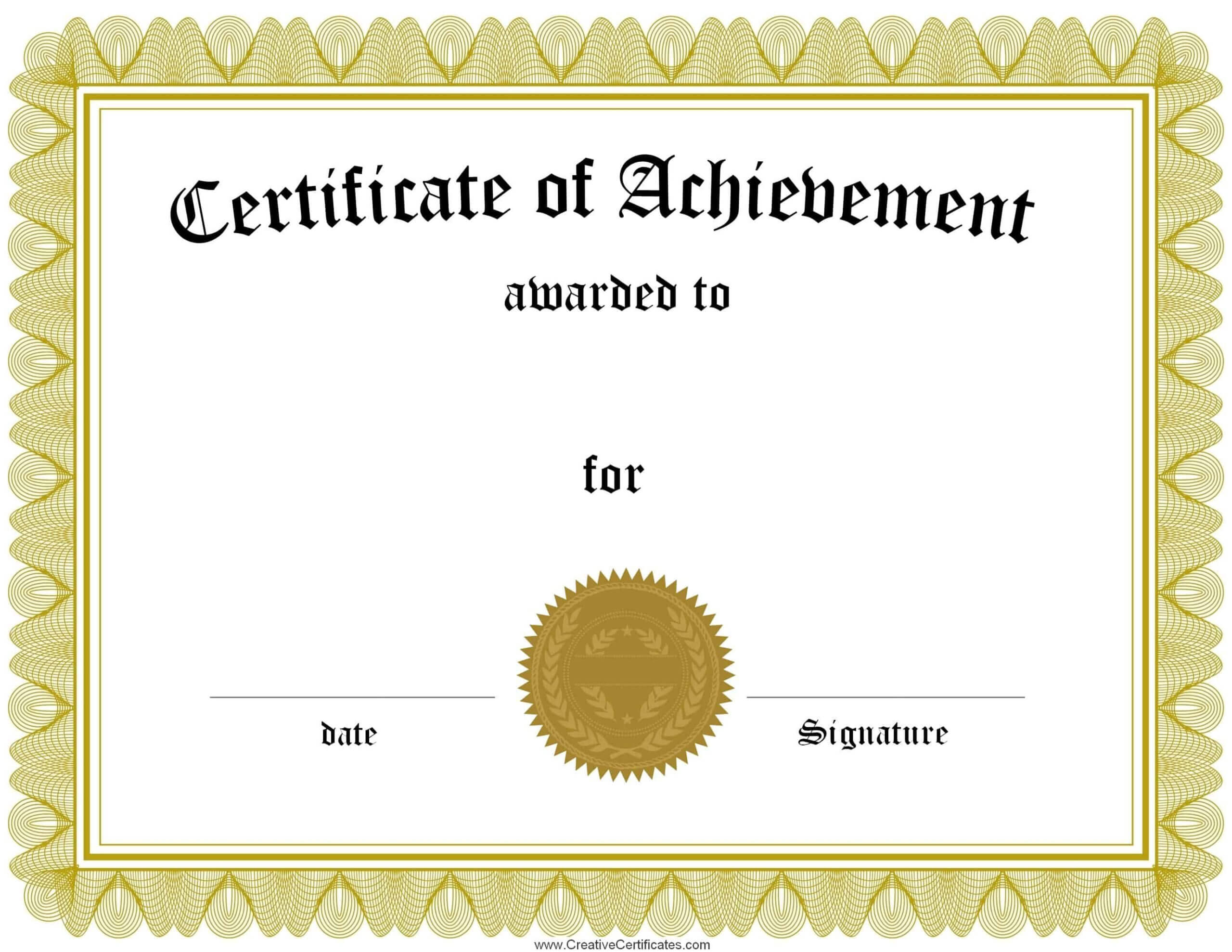 Pin On Card Templates Inside Certificate Of Accomplishment Template Free