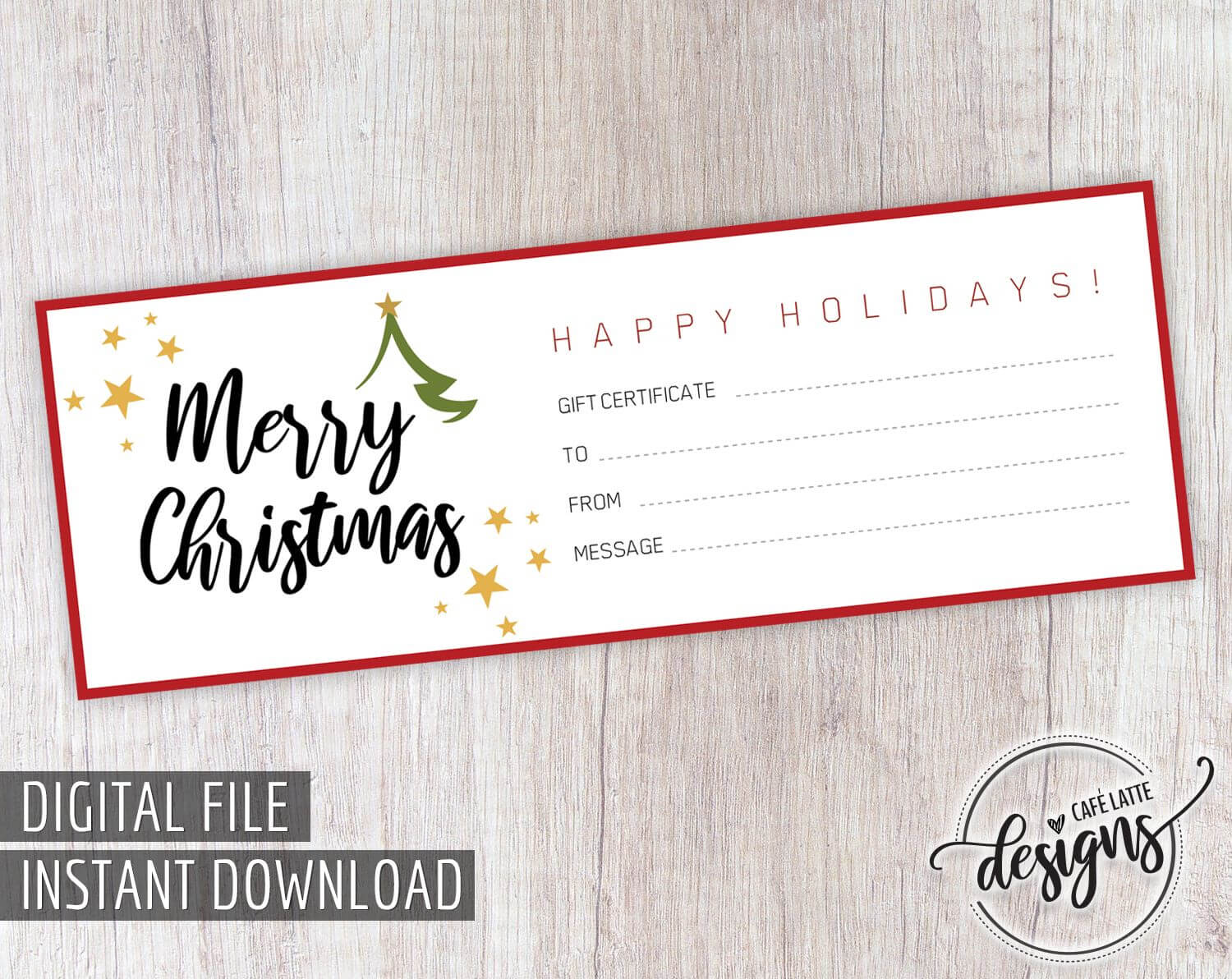 Pin On Printable Gift Certificates – Etsy Pertaining To Merry Christmas Gift Certificate Templates