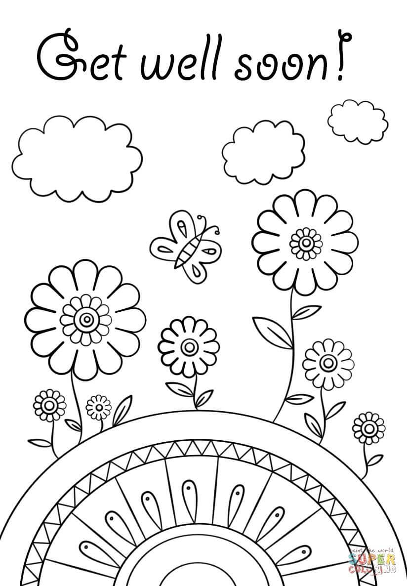 Pinangga Ga On Coloring | Free Printable Coloring Pages In Get Well Soon Card Template