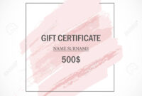 Pink Gift Certificate Template. regarding Pink Gift Certificate Template