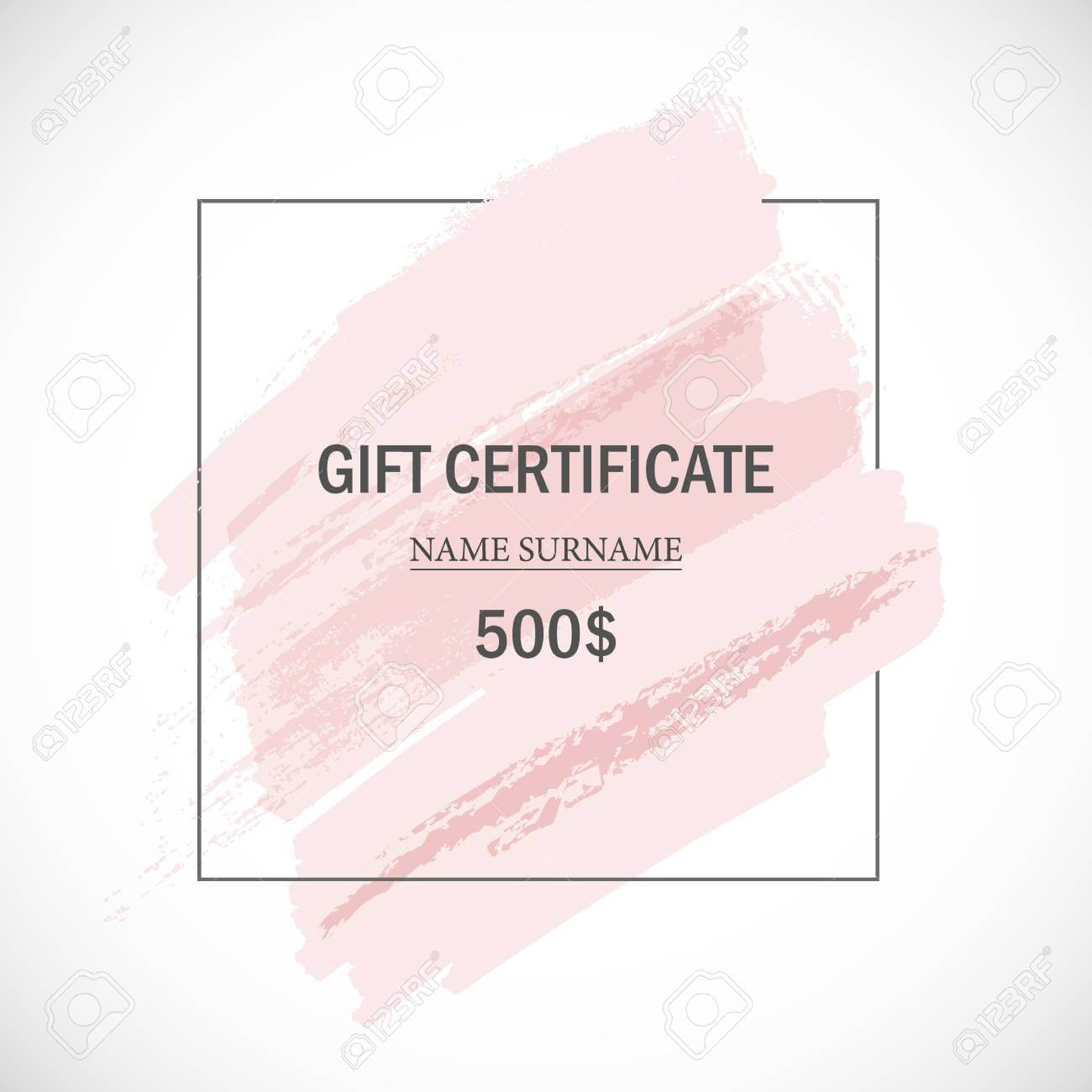 Pink Gift Certificate Template. Regarding Pink Gift Certificate Template