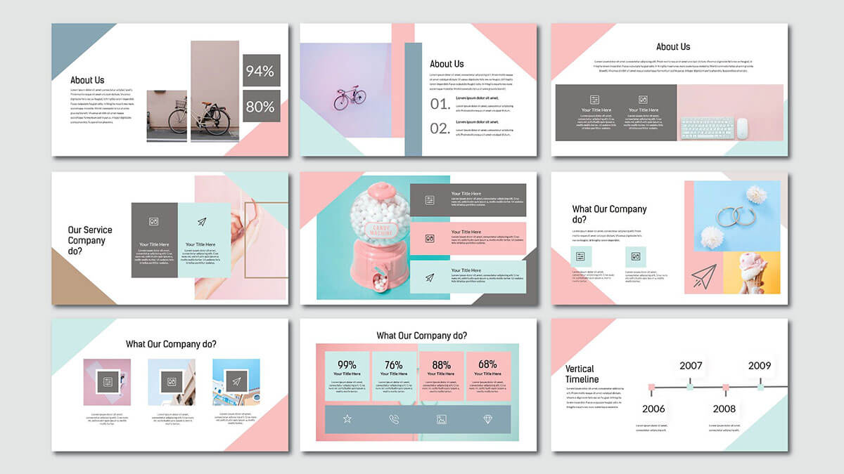 Pink Pastel Free Powerpoint Template For Pretty Powerpoint Templates