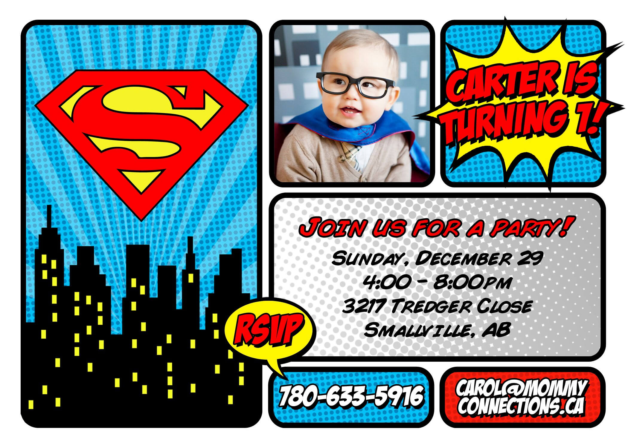 Pinmelissa Fecher On Peters First Birthday | Superman For Superman Birthday Card Template