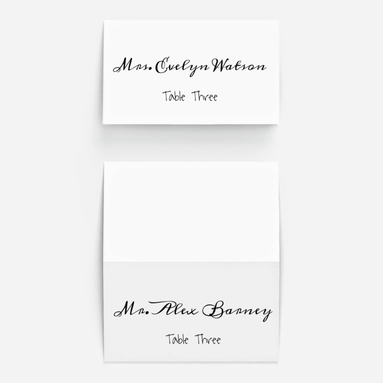 Imprintable Place Cards Template