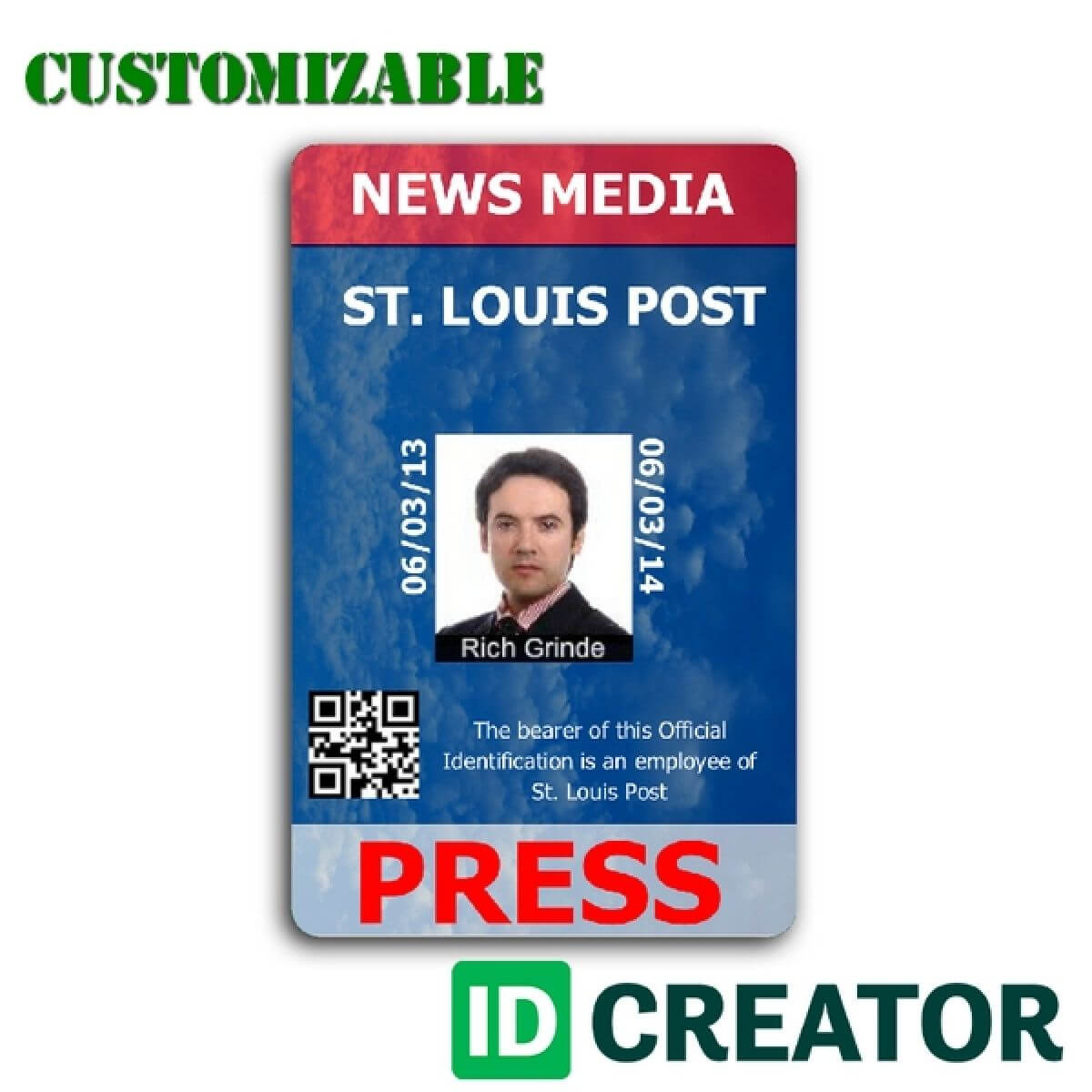 Pinrandell Fisco On Saved | Id Card Template, Id Badge Pertaining To Media Id Card Templates