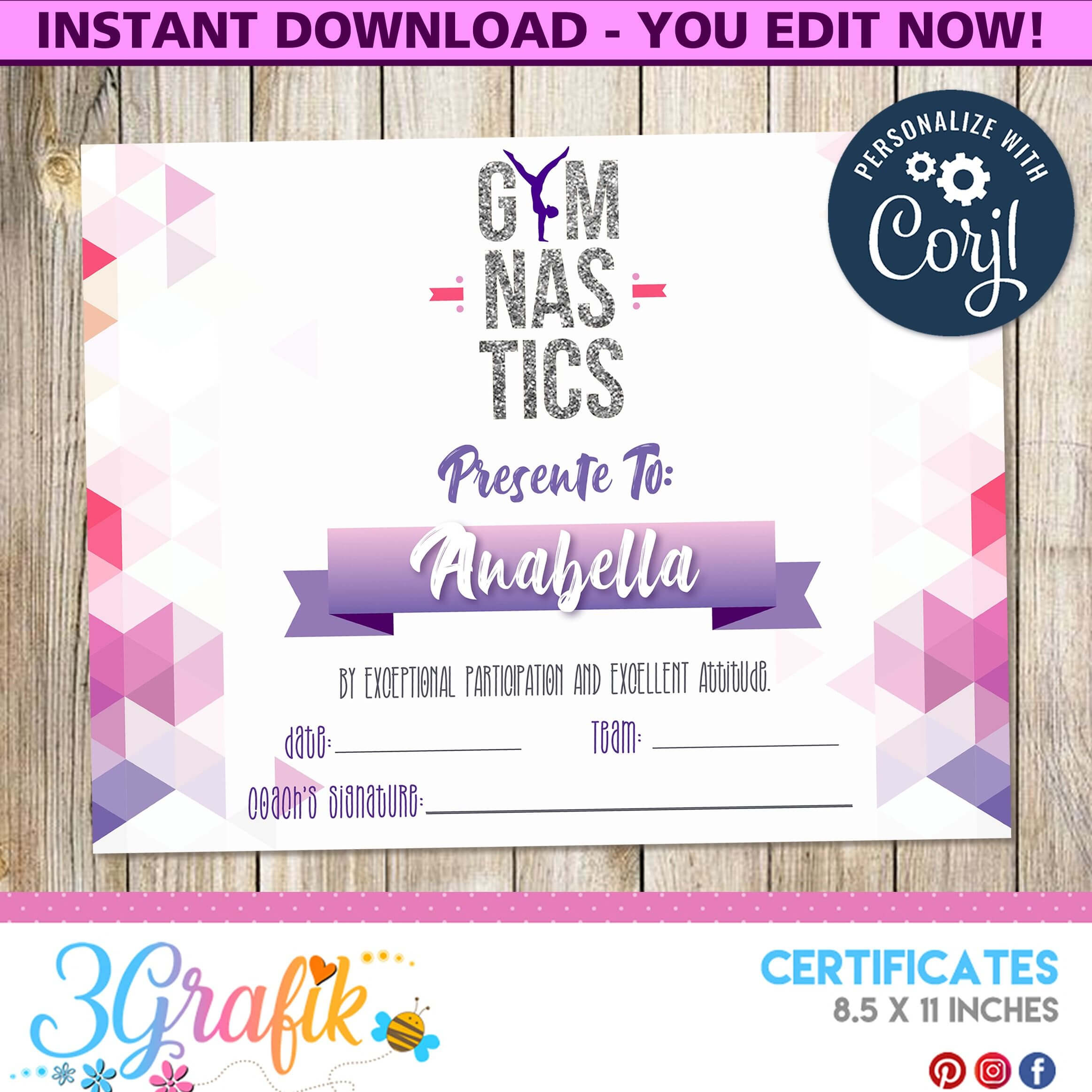 Pinterest Intended For Gymnastics Certificate Template
