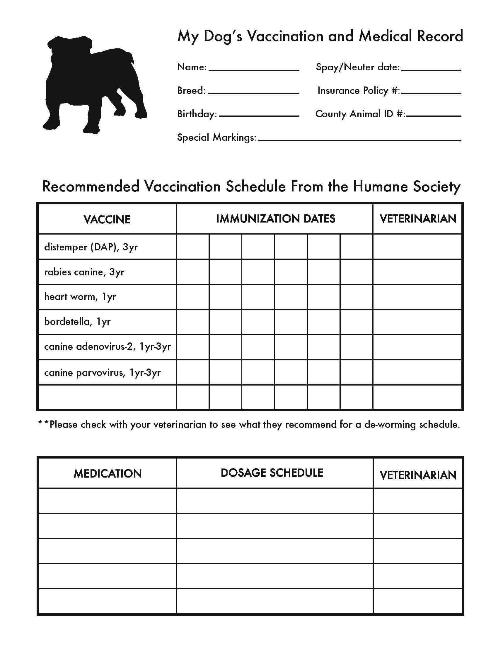 Dog Vaccination Certificate Template - Business Plan Templates