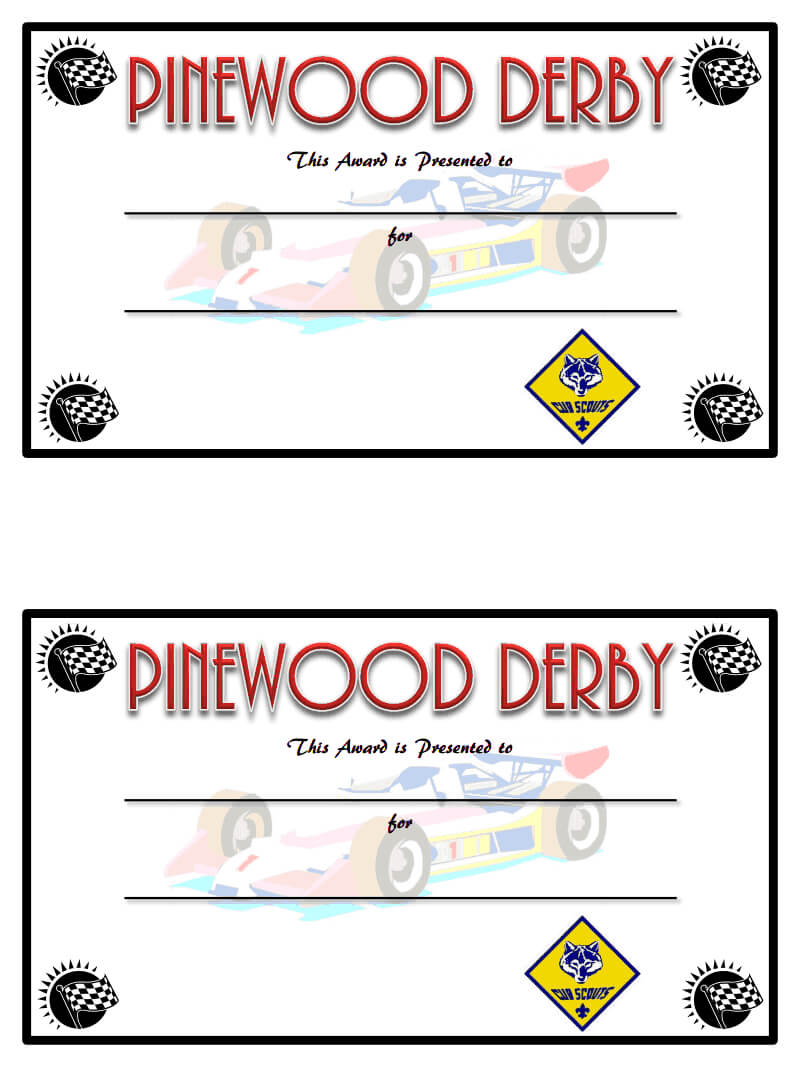 Pinterest With Regard To Pinewood Derby Certificate Template