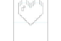 Pixel Heart Pop Up Card | Pop Up Card Templates, Heart Pop for Pop Out Heart Card Template