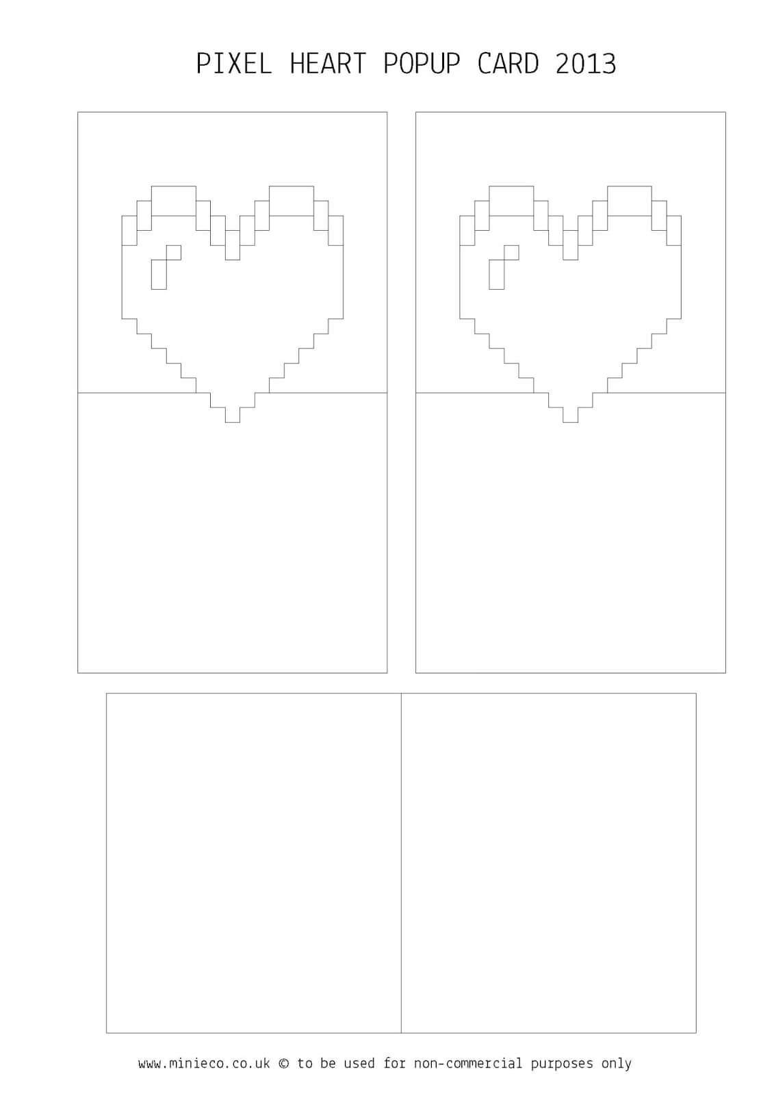 Pixel Heart Pop Up Card Template ] – Day Pixel Heart Pop Up In Pixel Heart Pop Up Card Template